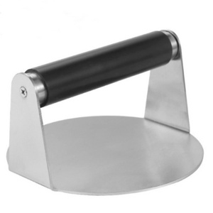 5'' round stainless steel 304 plastic handle burger press