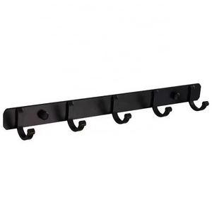 Drilling Heavy Duty Single Prong Coat Hooks Double Hooks Utility Hooks Wall Mounted Retro Clothing Black Carton Multifunction