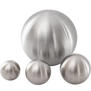 hollow metal brushed gazing globe sphere matte finish stainless steel ball