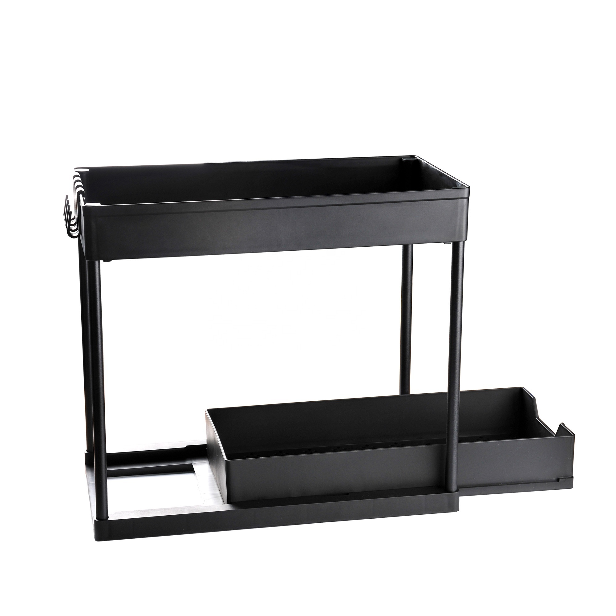 Under Sink Organizer, Pull Out Cabinet Organizer 2 Tier Slide Out Sink Shelf Cabinet Storage Shelves, Storage for Bathroom