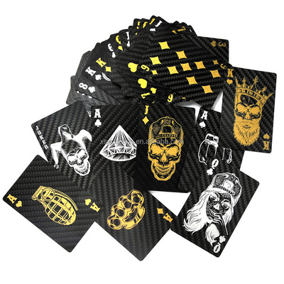 Anti- EMI Luxury Custom Real Carbon Fiber Playing Poker Game Cards