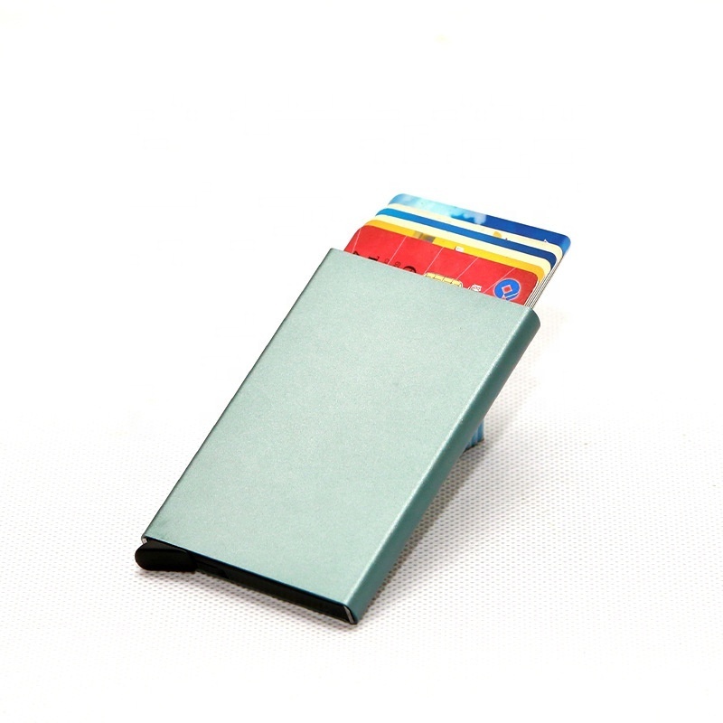 Hot Sale Wholesale metal aluminum alloy anti-RFID card Automatically pop up credit card business card holder