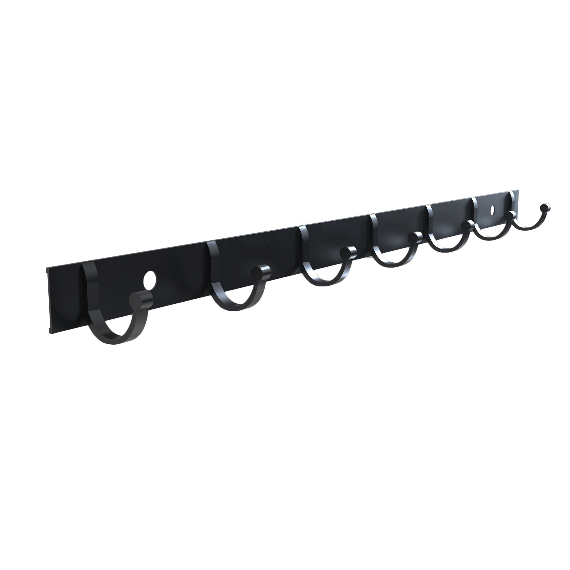 Drilling Heavy Duty Single Prong Coat Hooks Double Hooks Utility Hooks Wall Mounted Retro Clothing Black Carton Multifunction