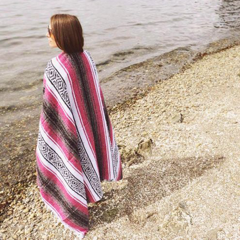 Beach Cooling Blanket Mexican Blanket Beach Camping Beach Towel In Bulk Cotton Mexican Falsa Blanket For Home Decor