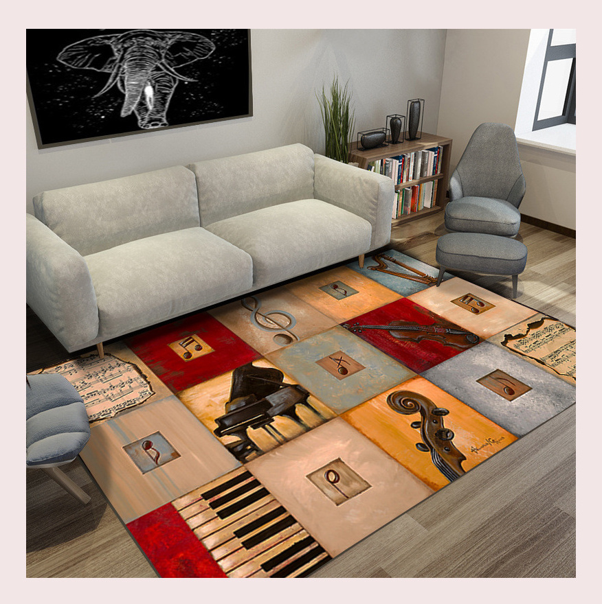 Lobby light luxury company hotel carpet living room bedroom coffee table mat frame drum grand piano special floor mat customized