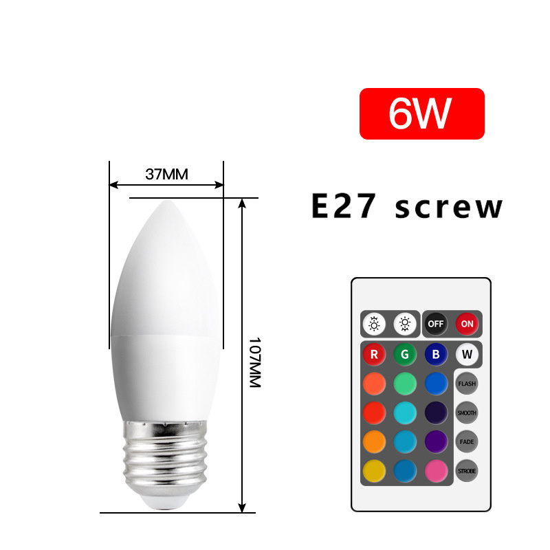 Waterproof and energy-saving LED remote control color-changing bulb 110V220V ambient light RGB color bulb