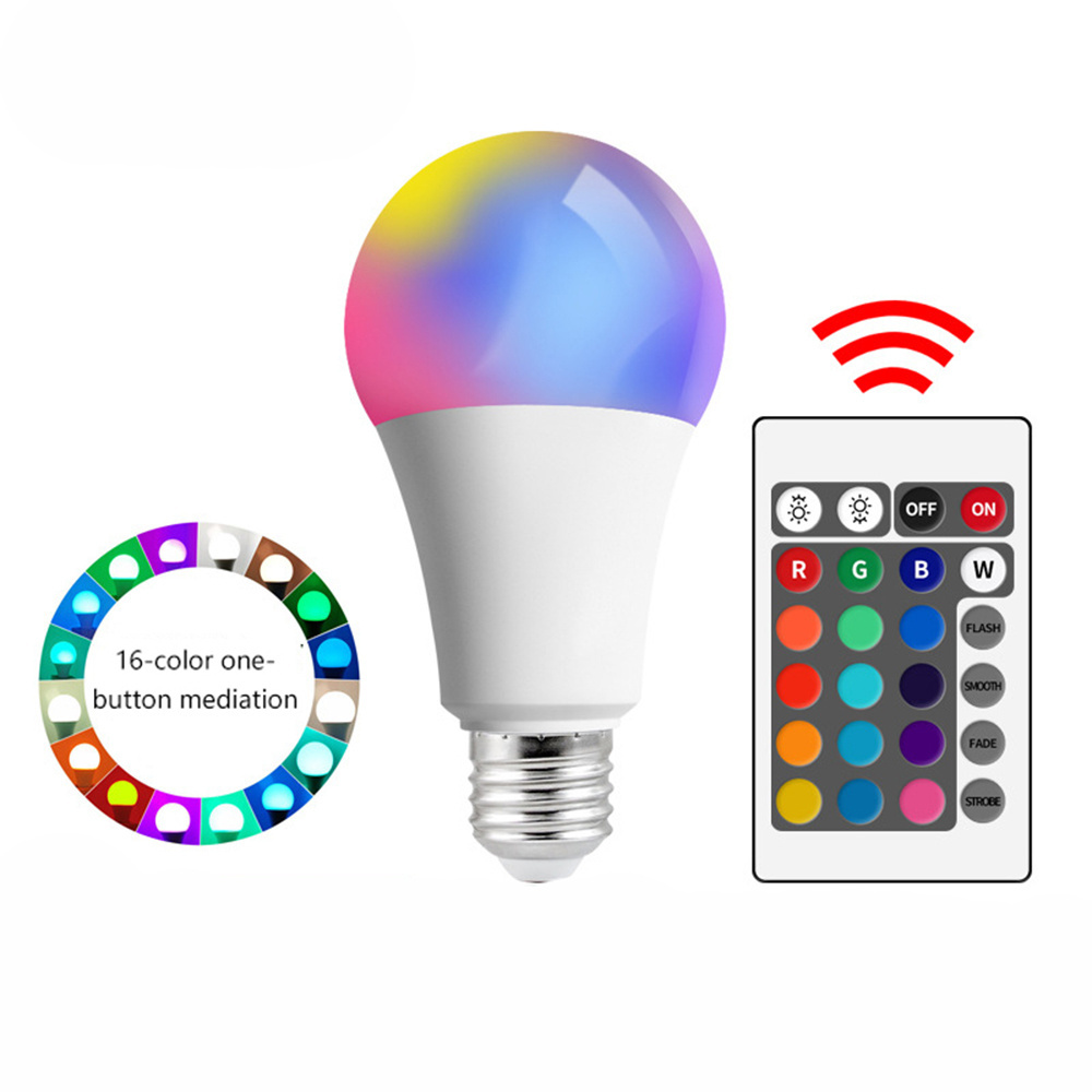 Customized Multi color sound control E27 smart wifi lamp 15w 20w energy saving spot bulb  light RGB bulb