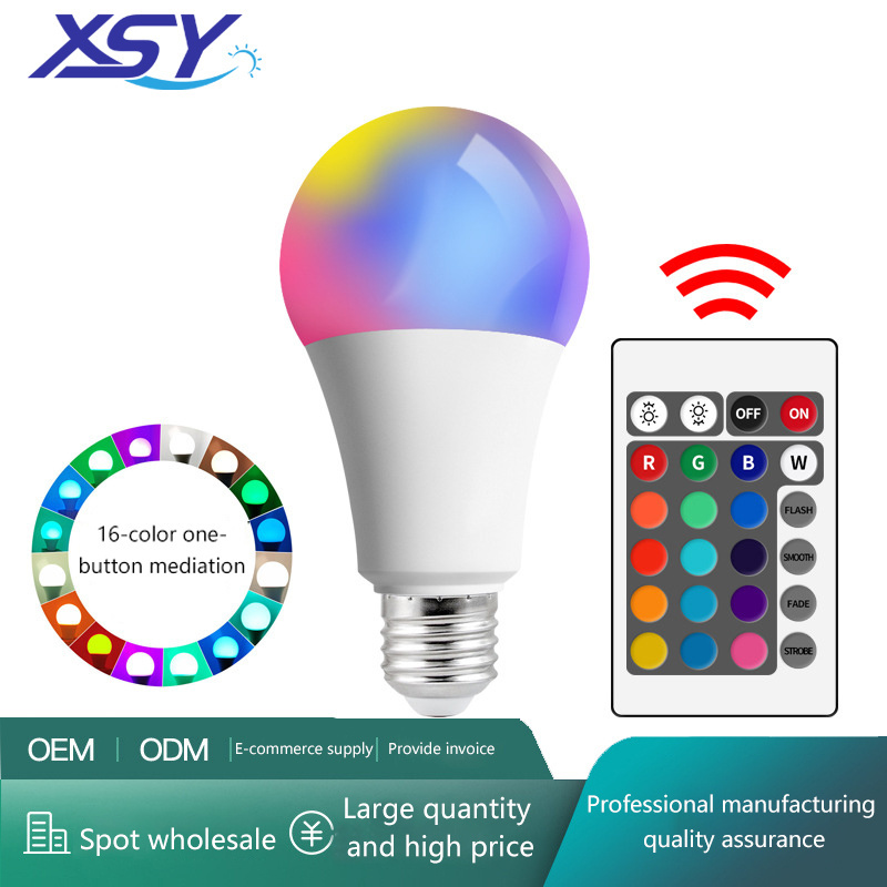 Customized Multi color sound control E27 smart wifi lamp 15w 20w energy saving spot bulb  light RGB bulb