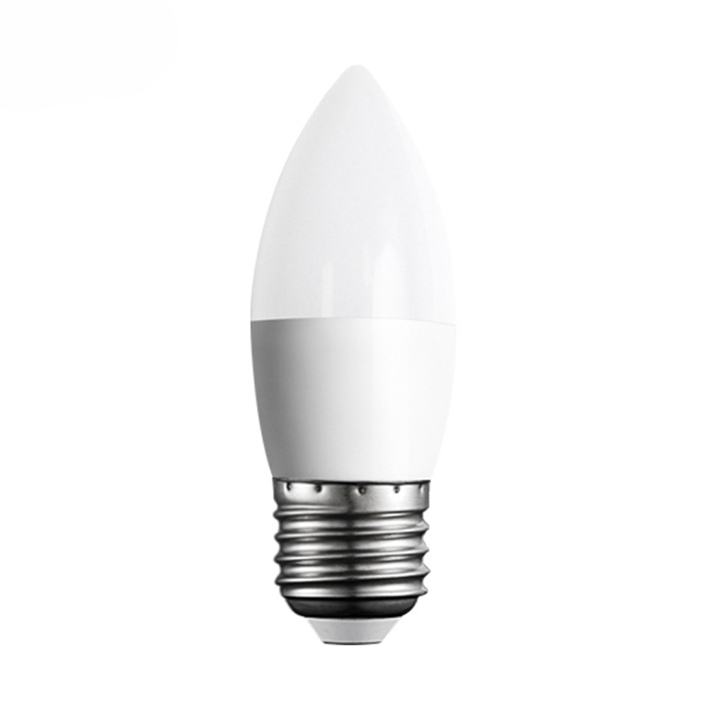 Factory Cheap Price Wholesale  12V 110V 5W 7W  E27  Led Bulb White Candle Shape Flicker Flame Led Light Bulbs