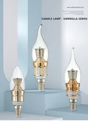 High Quality LED Candle Light Bulb with E14 Small Screw Base Available in 5W 8W and 10W Variants