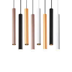 LED Long Tube Chandelier for indoor lighting with its stylish cylindrical spotlight design