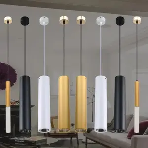 LED Long Tube Chandelier for indoor lighting with its stylish cylindrical spotlight design