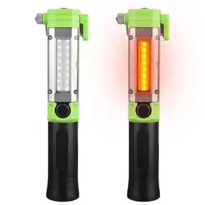 High-Quality COB Work Light with LED Magnetic Safety Hammer Car Mount High-Beam Flashlight Emergency Light