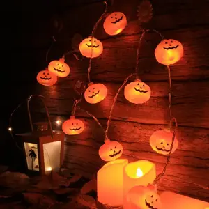 Halloween Outdoor Decorations Light Up LED Hanging Pumpkin String Lights