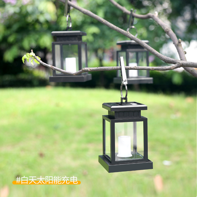 Solar Light Home Outdoor Garden Decoration Garden Light Retro Atmosphere LED Candle Hanging Light