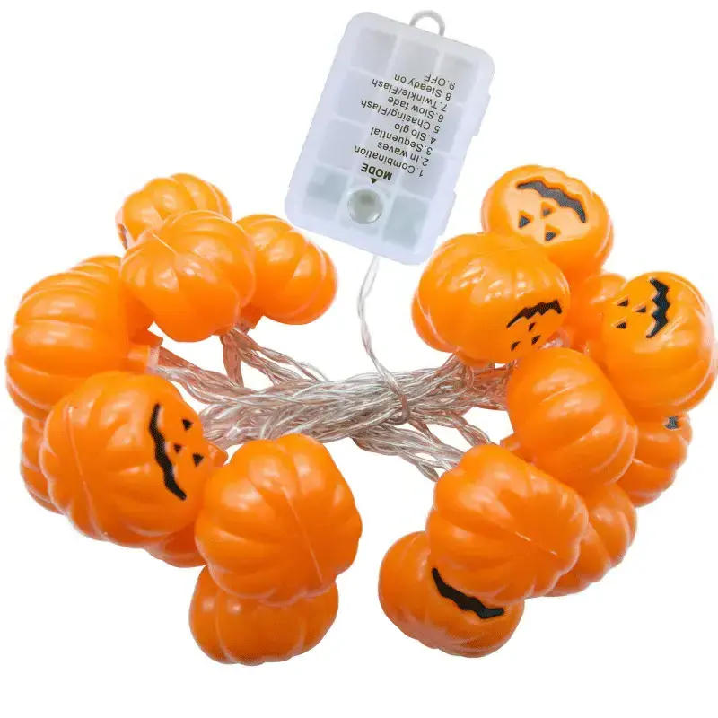 Halloween Outdoor Decorations Light Up LED Hanging Pumpkin String Lights