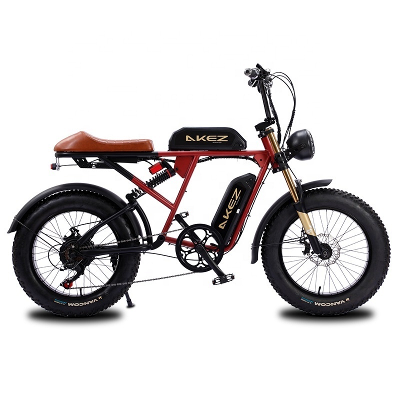 Upgraded Akez 20 Inch Sur Ron Electric Fat Tire E Mountain Pit Dirt Bike Electric Motorcycle Retro Ebike Full Suspension