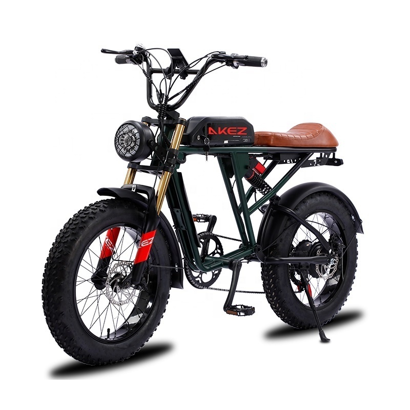 Upgraded Akez 20 Inch Sur Ron Electric Fat Tire E Mountain Pit Dirt Bike Electric Motorcycle Retro Ebike Full Suspension