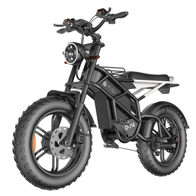 New 20 Inch Drive Motor Ebike Full Suspension Fat Tire E Bike 1500W Long Range Electric Mountain Bike E Bike For Adults