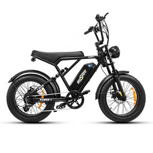 Hot Retro Surron Electric Motor Fat Tire Ebike Hybrid Dirt Pit E Mountain Bike 500W 15Ah Motorcycle Full Suspension Eu Warehouse