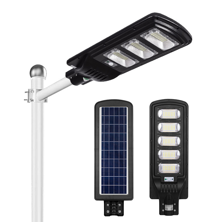 Waterproof IP65 Solares Lampara Farola Lampadaire Solaire 50W 100W 150W 200W 250W 300W LED All In One Solar Street Light Outdoor