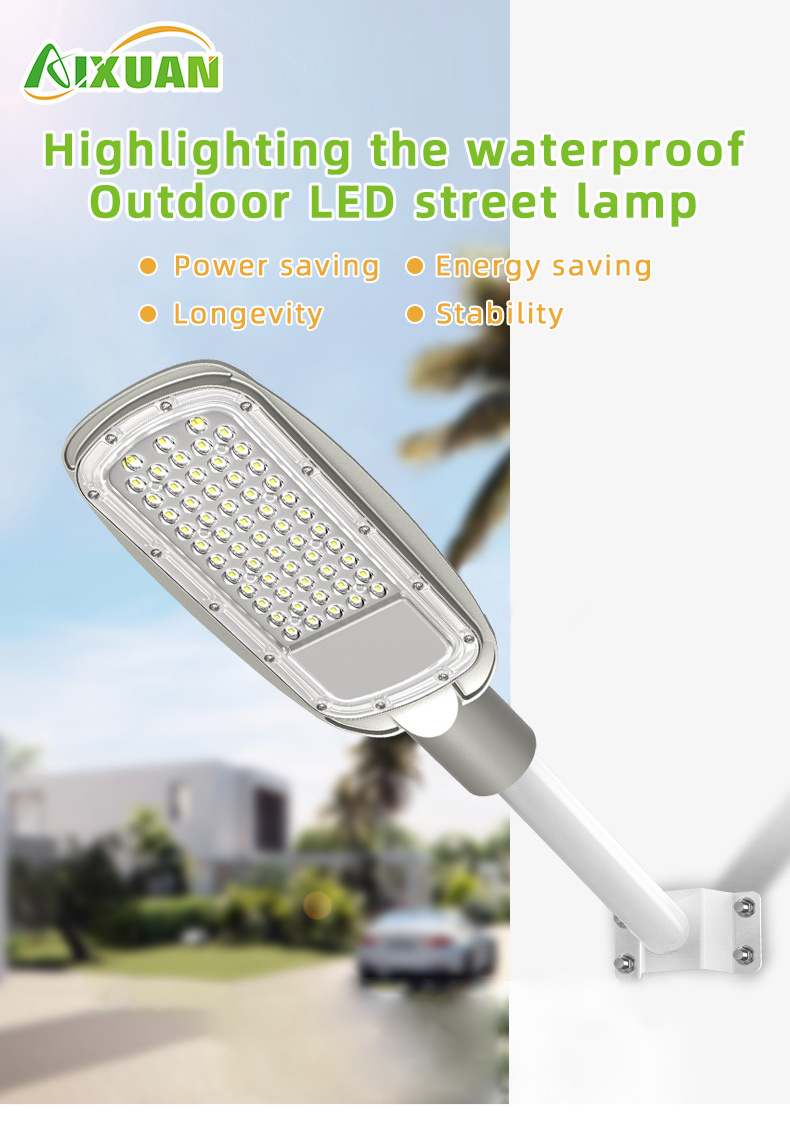 New design die cast aluminium AC power 50W 100W 150W 200w IP65 waterproof adjustable outdoor project road lamp LED Street Lights