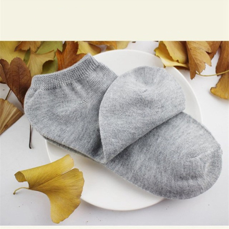 Socks wholesale bulk production disposable cheap low cut ankle socks black white gray men business socks in box