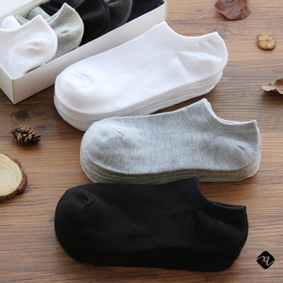 Socks wholesale bulk production disposable cheap low cut ankle socks black white gray men business socks in box