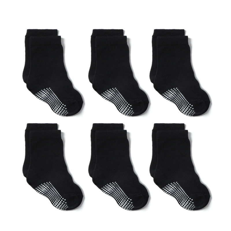 6 pack Baby Toddler Infant Newborn Kids Boys Girls floor socks Non Slip grip baby socks set