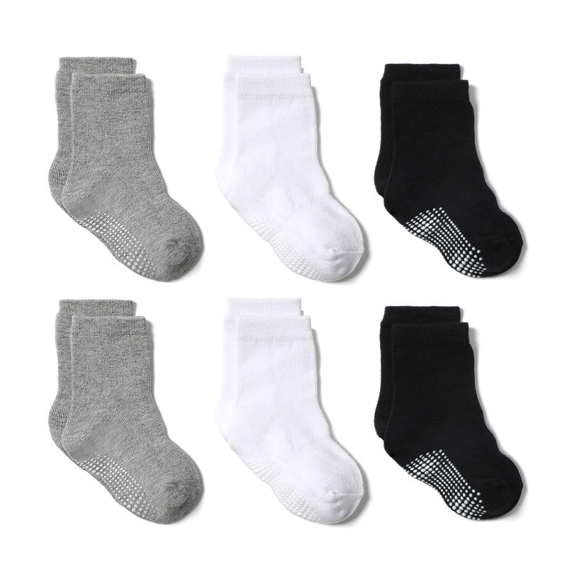 6 pack Baby Toddler Infant Newborn Kids Boys Girls floor socks Non Slip grip baby socks set