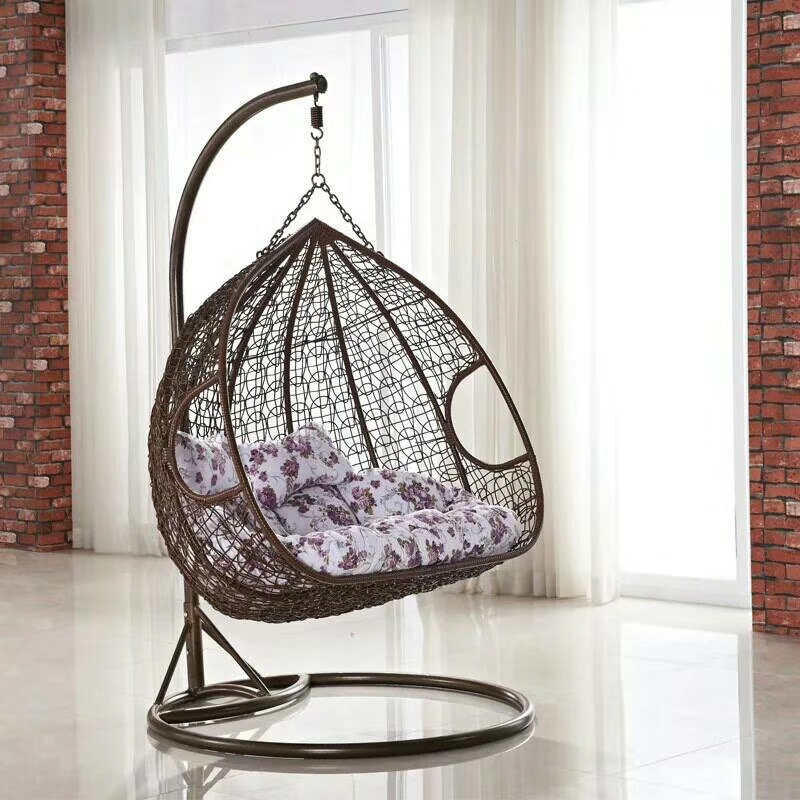 Modern Outdoor Garden Furniture Patio Wrought Iron Hanging Hammock Teardrop Swing Chair Egg Hanging Swing Chair with Stand