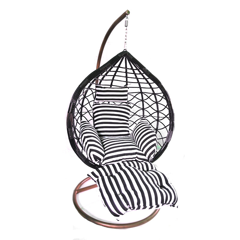 2022 ABS company hot sale rattan hanging egg chair thick rattan with footrest with raincover