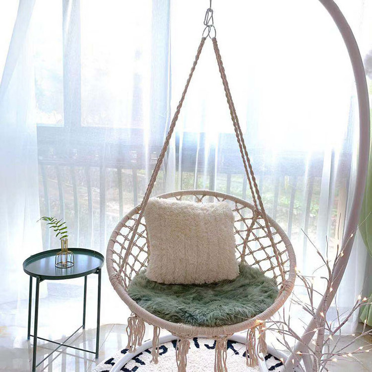 Hot sale Chair Macrame Swing Cushion Hardware Kits Hanging Chair Adults Indoor Outdoor Pod Tree Swing