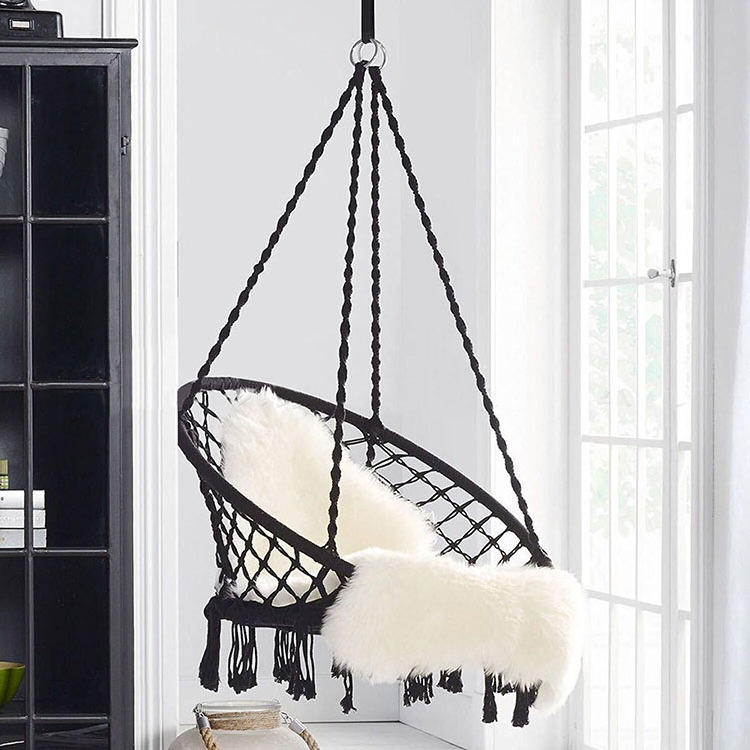 Hot sale Chair Macrame Swing Cushion Hardware Kits Hanging Chair Adults Indoor Outdoor Pod Tree Swing