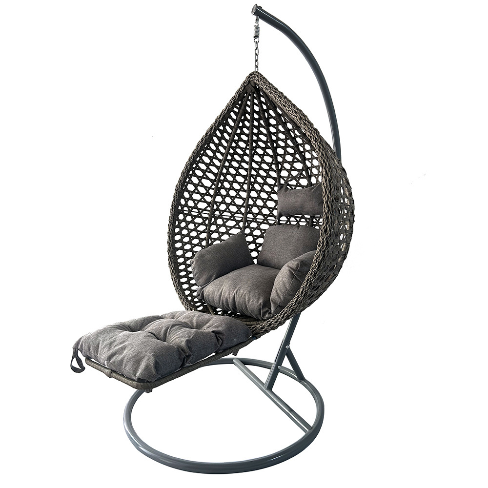 ABS Rattan Egg Shaped Patio Wicker Hammock Garden Outdoor Furniture Hanging Indoor Swing Chair