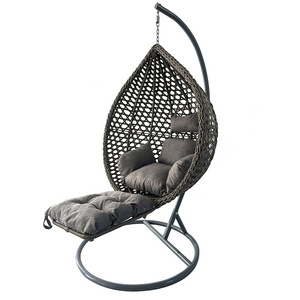 ABS Rattan Egg Shaped Patio Wicker Hammock Garden Outdoor Furniture Hanging Indoor Swing Chair