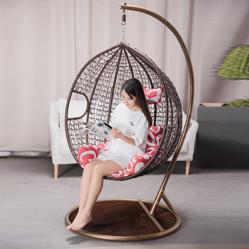 Indoor Outdoor Rattan Adult Swing Sets Hanging Chair Pod Garden Patio Furniture Tree Swing