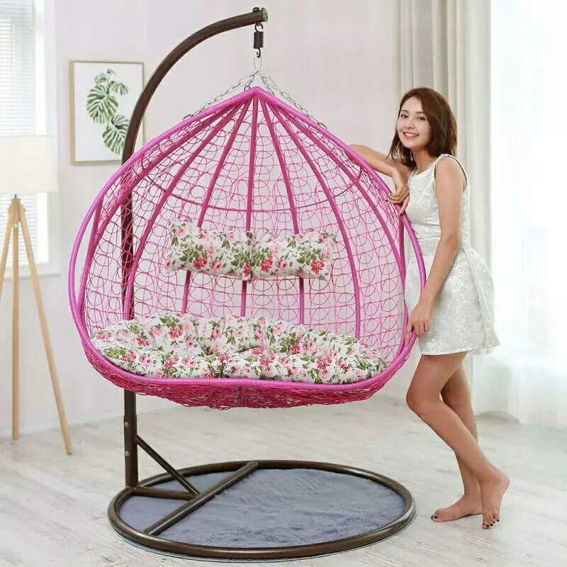 Indian style hanging chair for adults with double canopy folding outdoor swing bed patio swings