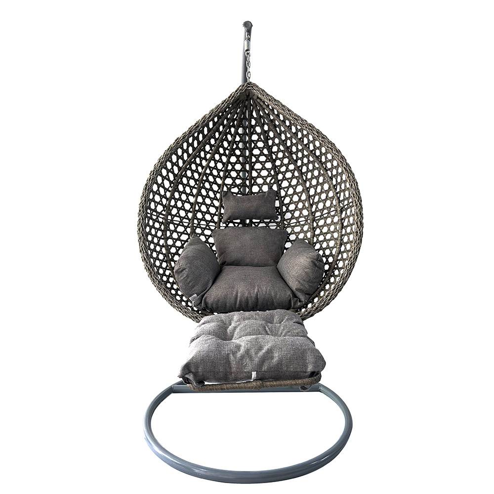 ABS Rattan Egg Shaped Patio Wicker Hammock Garden Outdoor Furniture Hanging Indoor Swing Chair