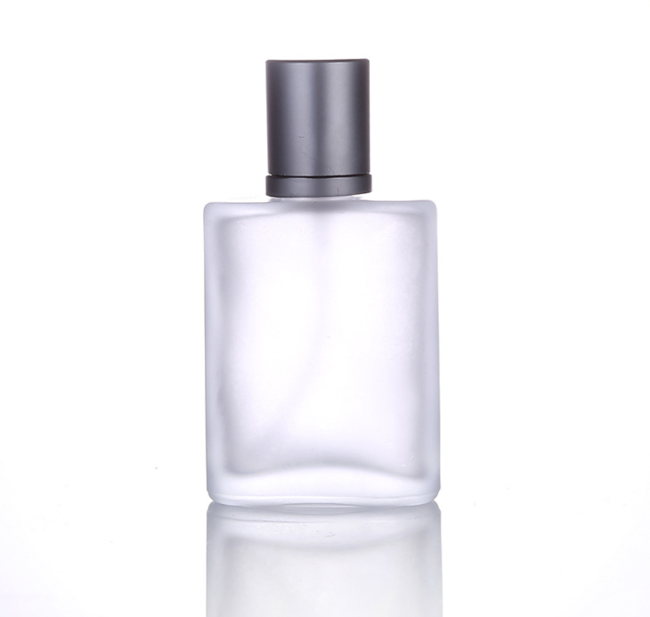 frosted glass spray 50ml perfume bottle with atomizer screw neck