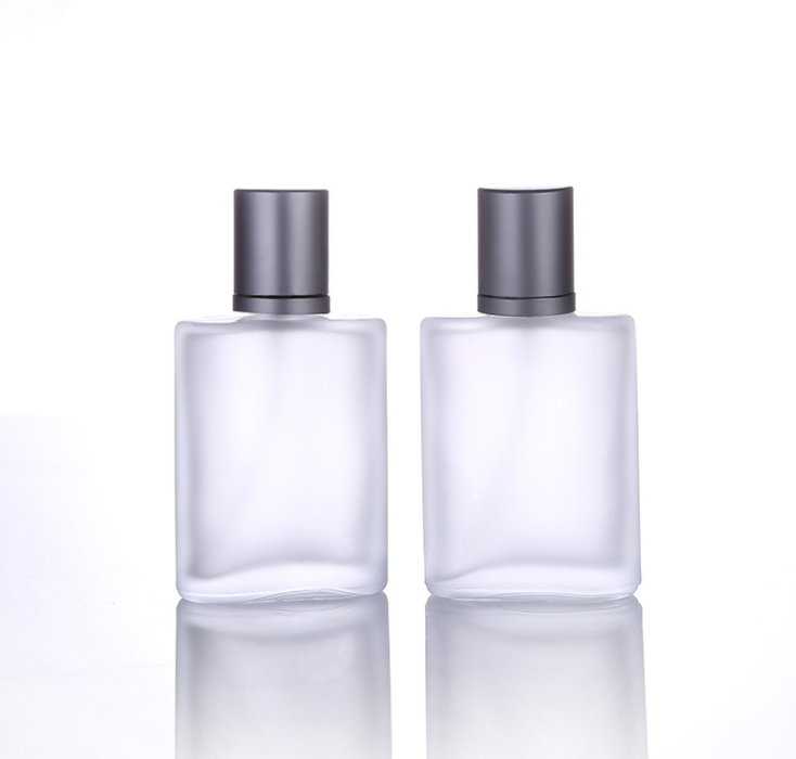 frosted glass spray 50ml perfume bottle with atomizer screw neck