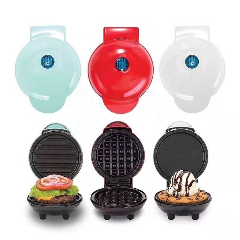 Portable private label five heart waffle maker machine breakfast sandwich maker