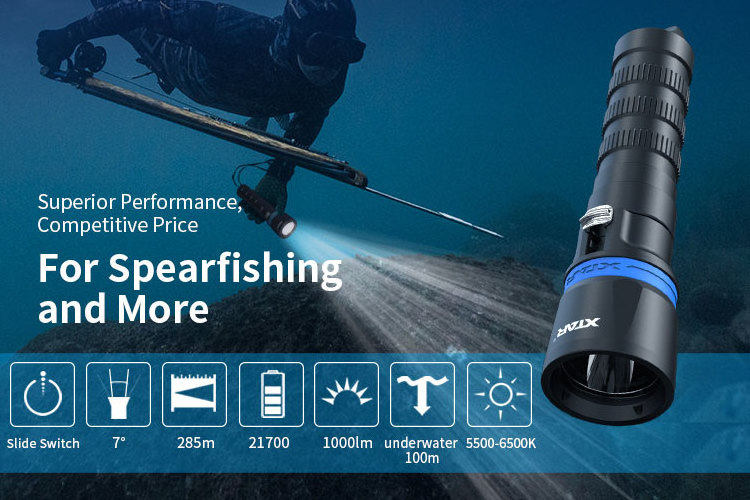 In Stock Fast Delivery XTAR DS1 Diving Flashlight Waterproof for Turbid River Water Diving Flashlight Torch 1000 Lumens