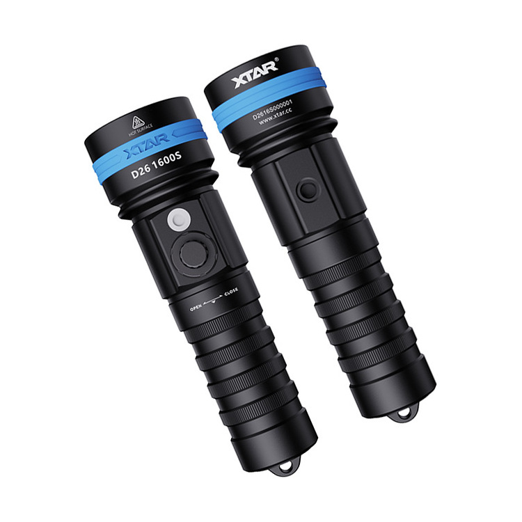 Fast Delivery XTAR D26 1600S Diving Flashlight Underwater Torch IP68 Scuba Diving Lights Securitying Diving Flashlight