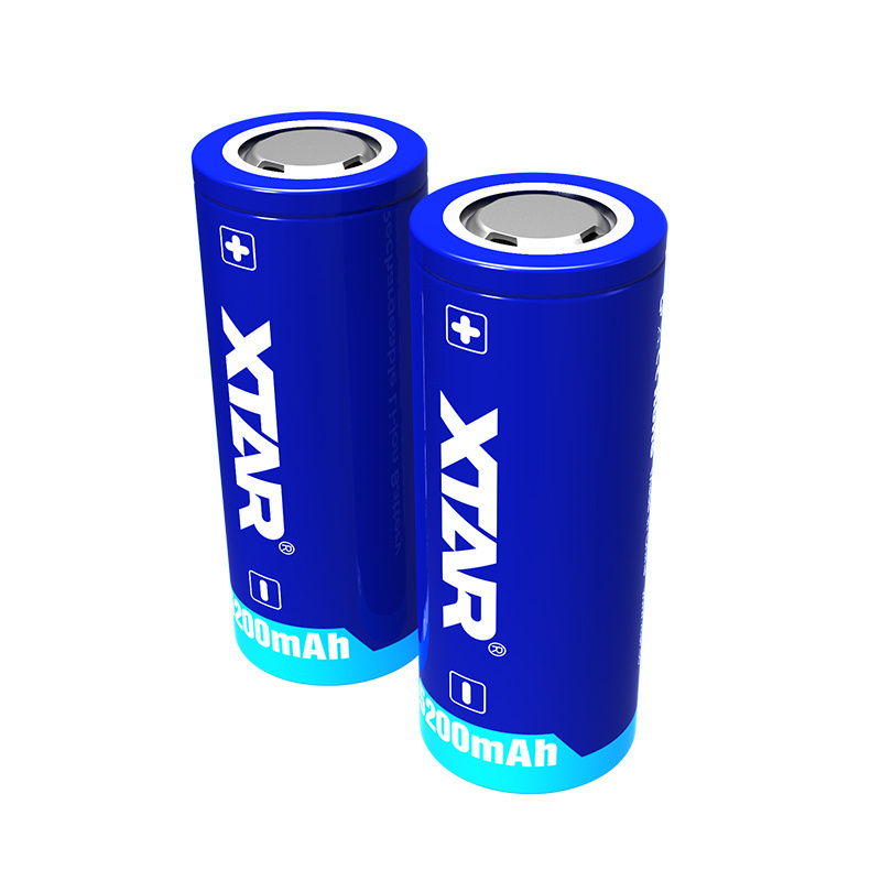 Xtar Cylindrical 26650 Li Ion Battery 5200mah High Capacity Battery Lithium Ion Rechargeable Flashlight Battery