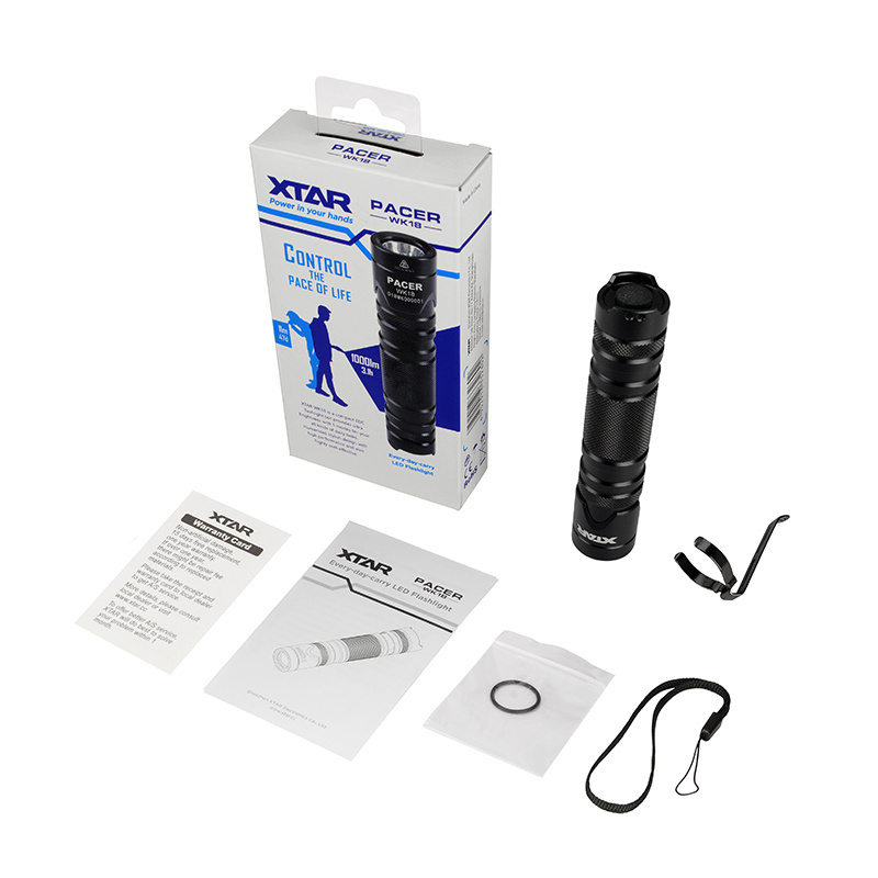 XTAR WK18 18650 rechargeable Battery 1000 lumens led torch flashlight 5 modes bike light