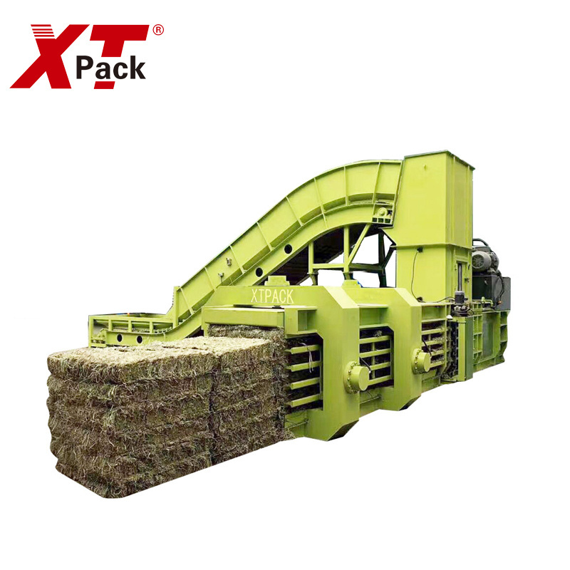 Superior quality hydraulic horizontal  plastic paper book fiber straw compactor baling baler machine