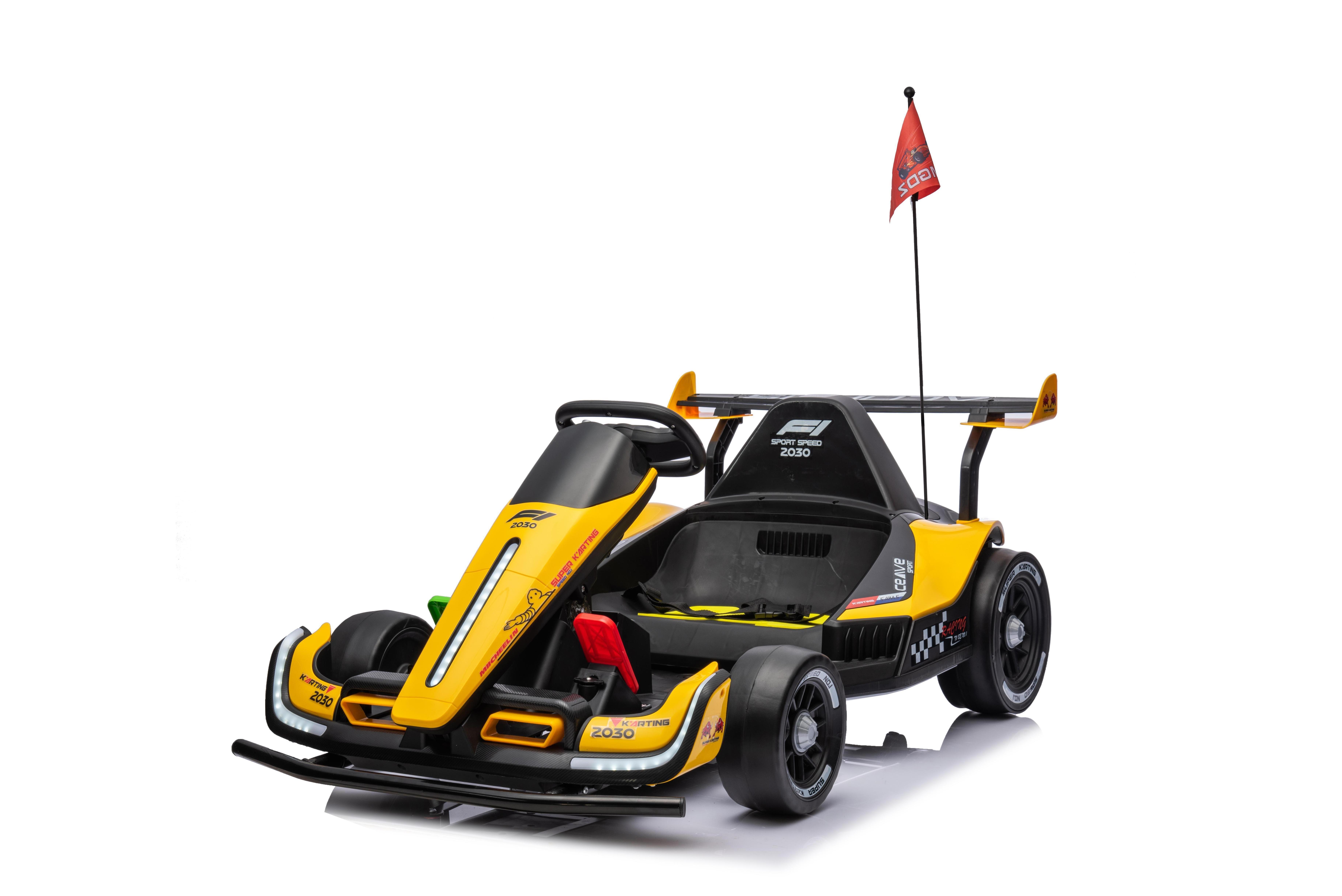 Children's Four-Wheel Electric Go-Kart Battery Powered Drift Car with Remote Control for Racing for Kids and Adults