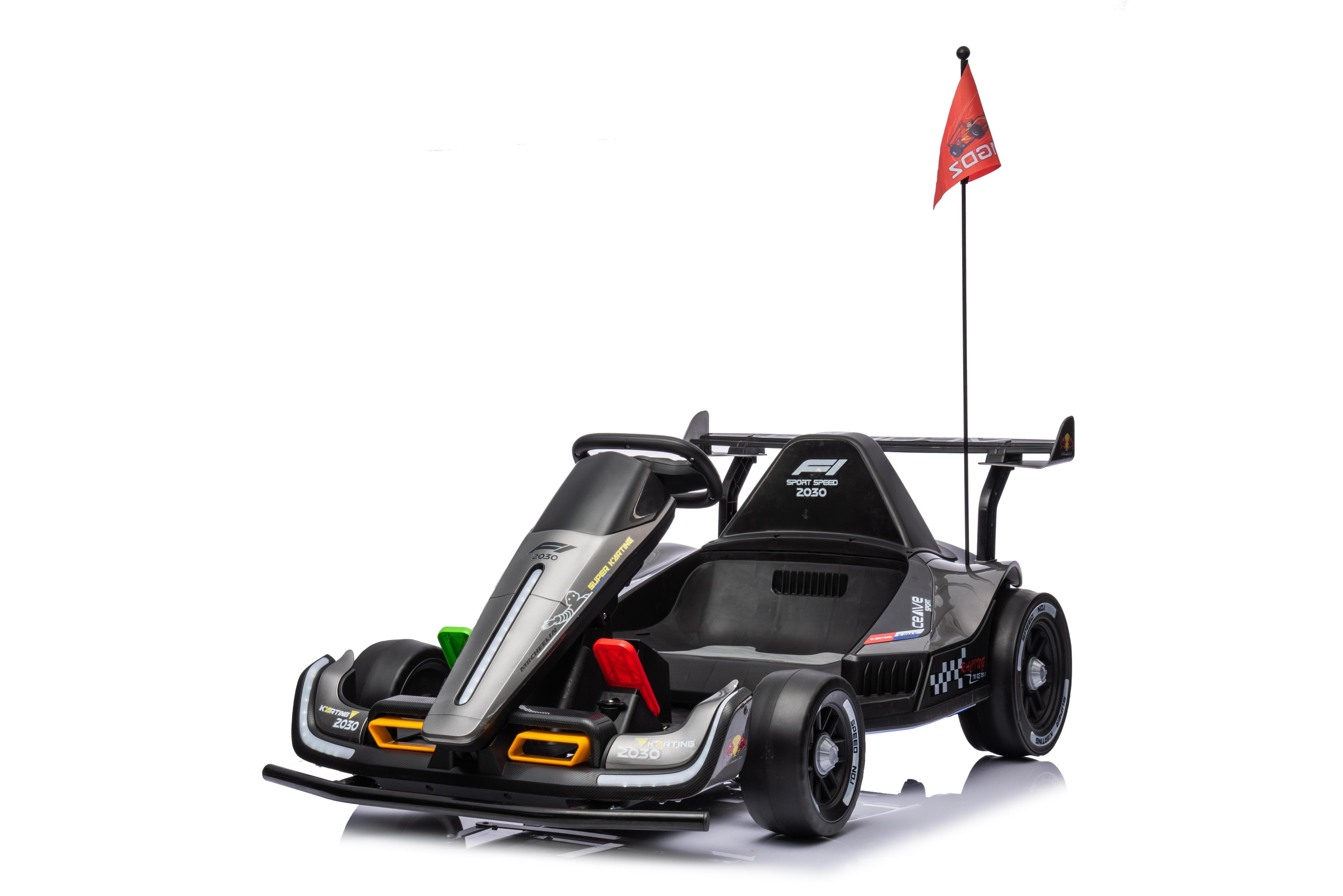 Children's Four-Wheel Electric Go-Kart Battery Powered Drift Car with Remote Control for Racing for Kids and Adults