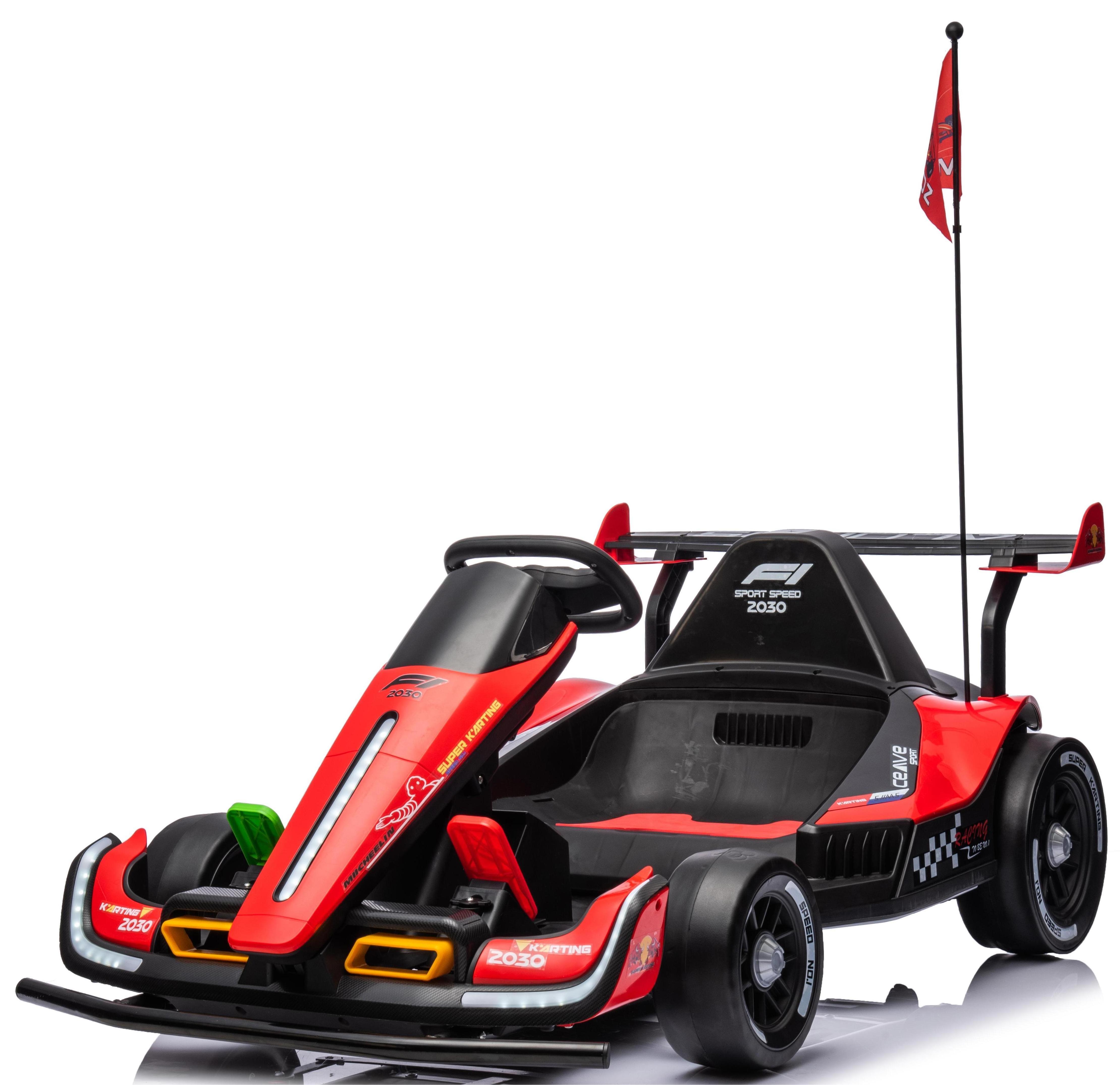 Children's Four-Wheel Electric Go-Kart Battery Powered Drift Car with Remote Control for Racing for Kids and Adults